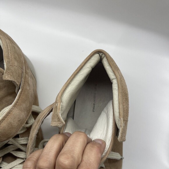 Isabel Marant Etoile Bessy Suede Leather Blush Hightop Sneakers Sz 40 - Picture 9 of 12